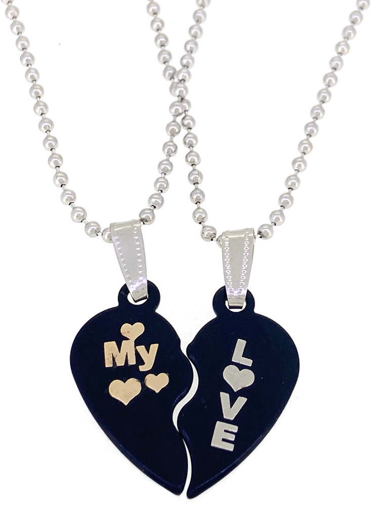 Devora My love Couple I Love You broken Heart pendent Locket With
