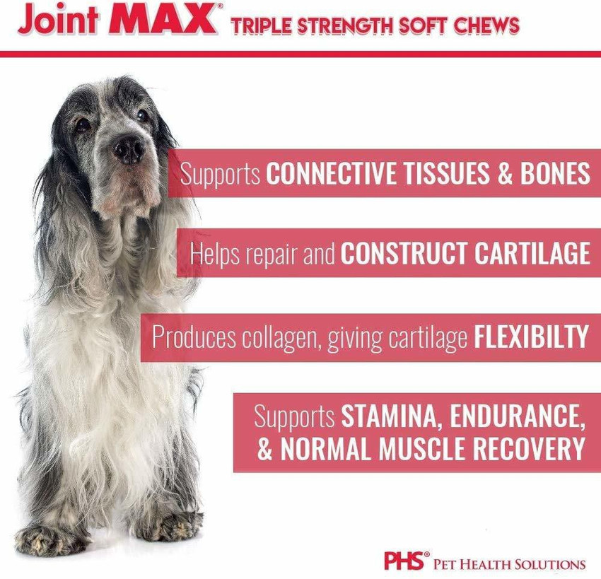 joint max Triple Strength Hip Joint Pain Relief Supplement Soft Chews for All Aged Dogs 30 Soft Chews 0.225 kg 2x0.11 kg Dry New Born Adult Young Senior Dog Food Price in
