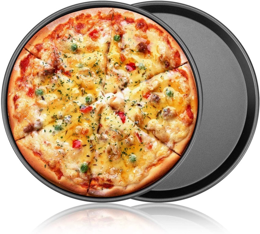 New Round Deep Dish Pizza Pan Non-stick Pie Tray Baking Kitchen Tool Steel  