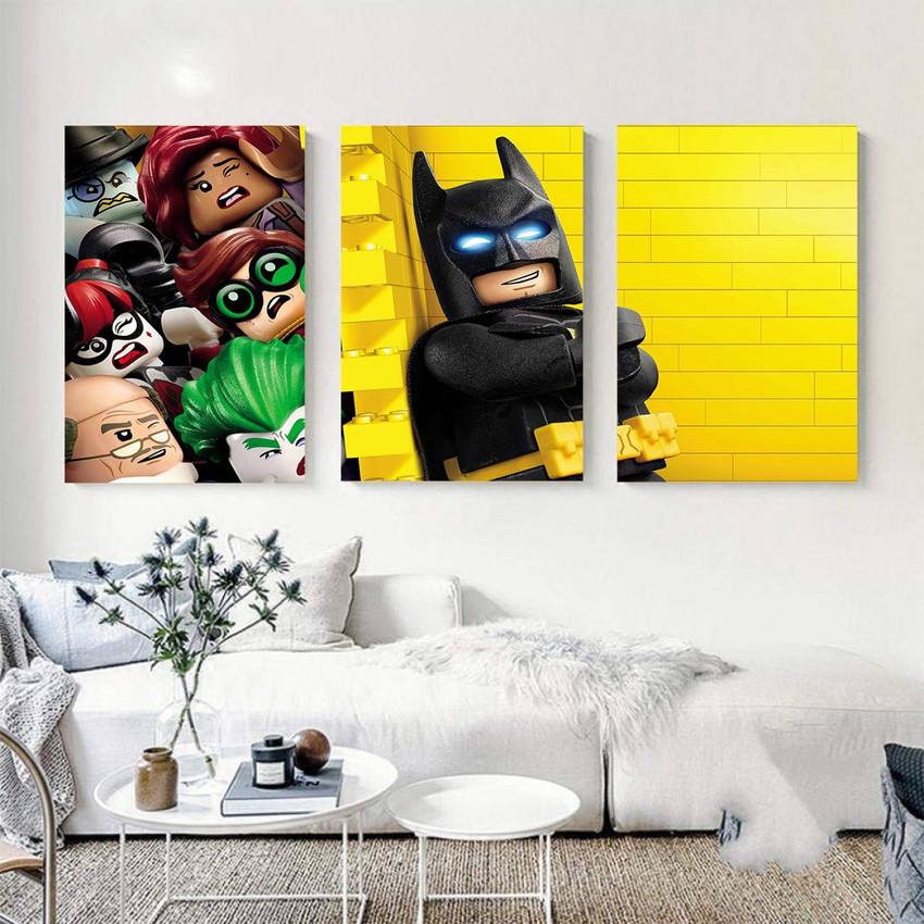 Decorative Framed Canvas Wall Art Decoration the lego batman movie poster uhd 4k Digital Print Poster N WCP 12579 Canvas Art Animation Cartoons posters in India Buy art film design movie