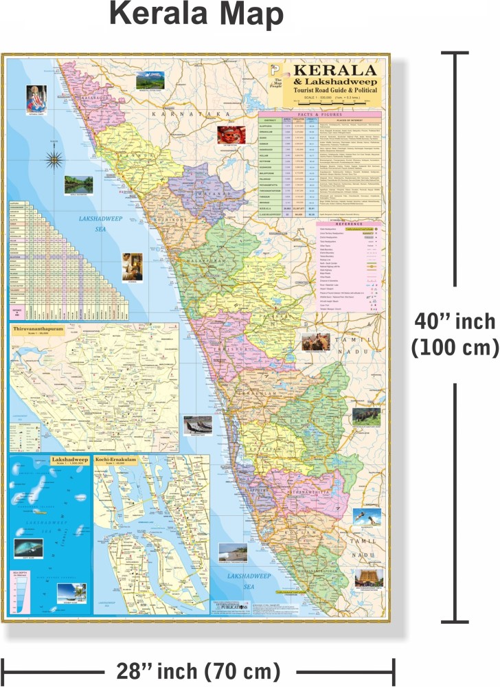 Administrative And Political Map Of Indian State Of Kerala,, 60% OFF