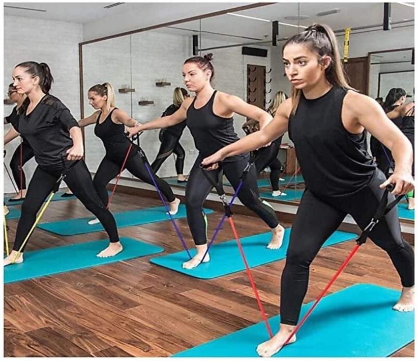 Pilates Bar Kit with 11 Resistance Bands for Women and Men