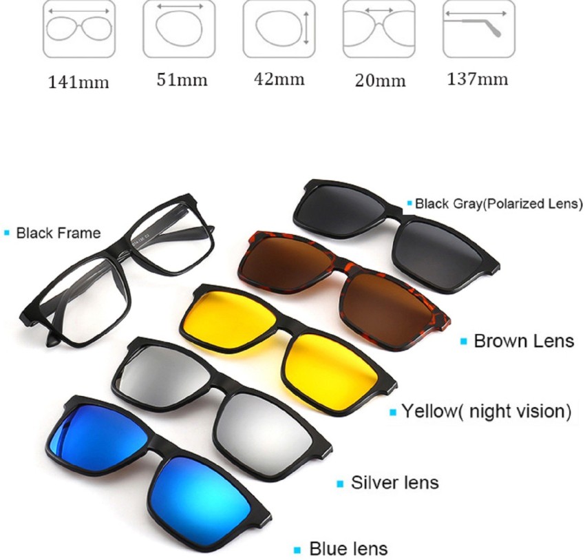Buy Batricher Spectacle Sunglasses Grey, Yellow, Brown, Blue, Silver For Men  & Women Online @ Best Prices in India
