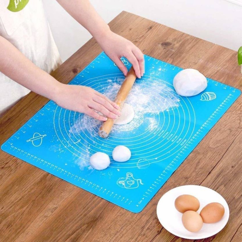 siyani Silicon Fondant Rolling Mat or Silicone Baking Sheet Large with  Measurements Stretchable for Kitchen Roti Chapati Cake Pad Cooking Dough  Atta Kneading Food-grade Silicone Baking Mat (Pack of 1) Food-grade Silicone