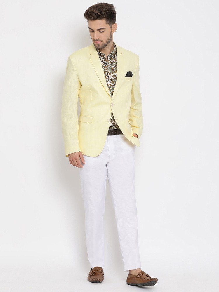 Light yellow blazer mens best sale