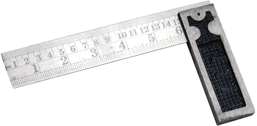 White Arcade Tri Square set Tool 90 Degrees Right Angle Ruler 6 Inch