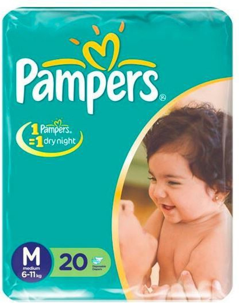 Pampers Imax Medium M Buy 20 Pampers Tape Diapers Flipkart