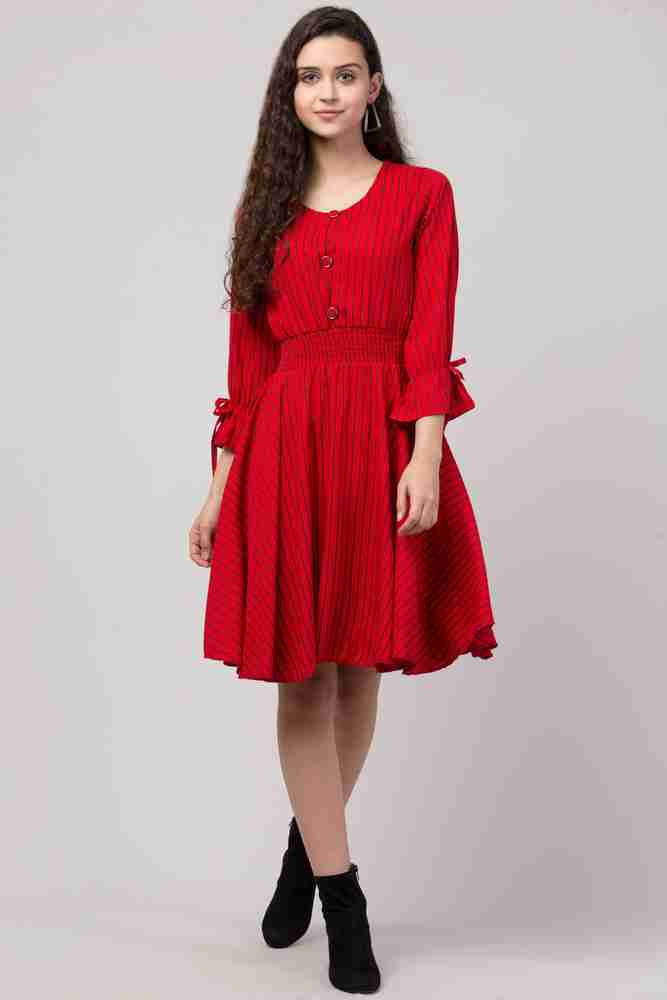 Short shop red frock