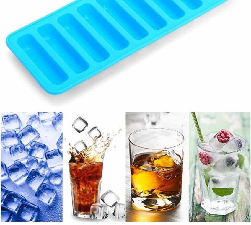 1pc Large Ice Cube Tray With Lid, Silicone Ball And Square Flexible Ice  Cube Molds For Cocktails, Whiskey, Juice And Any Beverages - Reusable And  Bpa-free