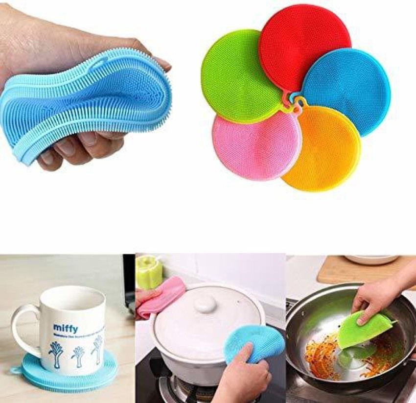 5pcs Bowl Sponge sponges kitchen Cup Sponge Dish Scrubber Net Sponge Dish