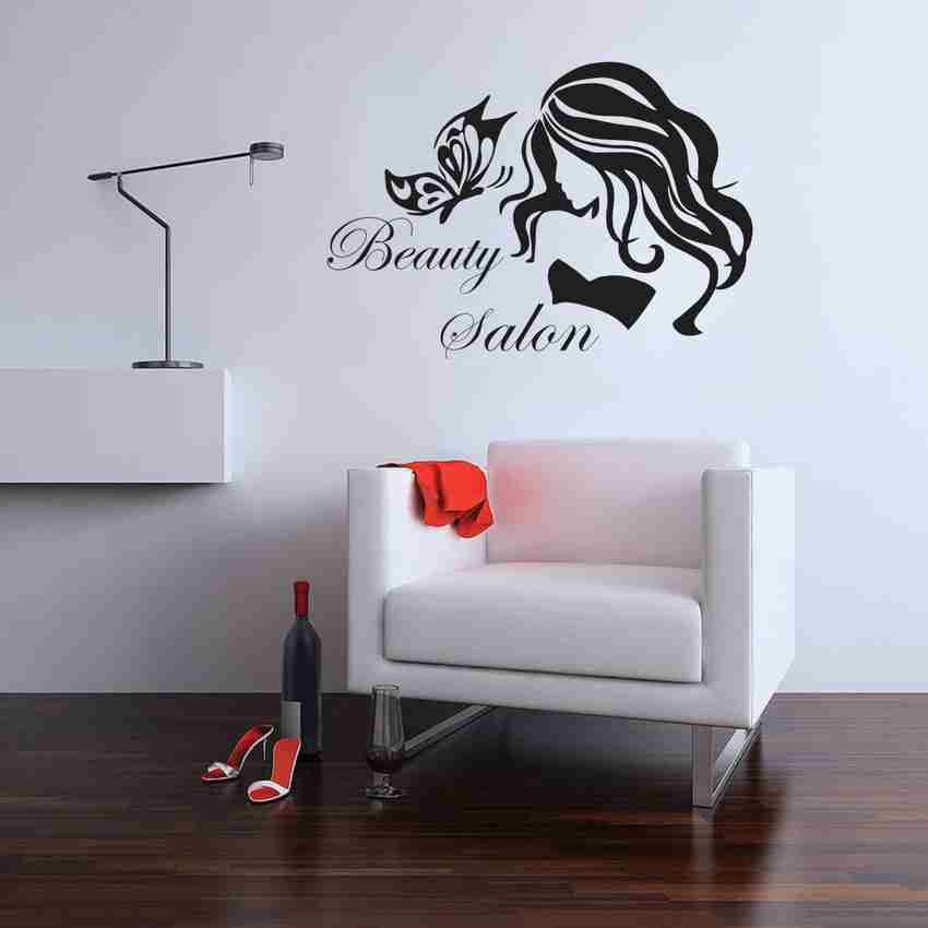 Creatick Studio 55 cm Beauty Salon Wall Sticker for Beauty Parlor salon spa PVC vinyl DIY Removable Peel and Stick Decal Covers H 55 cm x W 80 cm