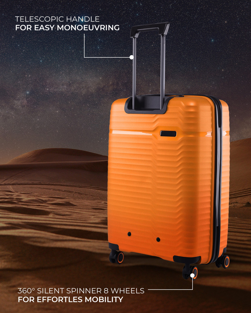 Orange hard shell suitcase best sale