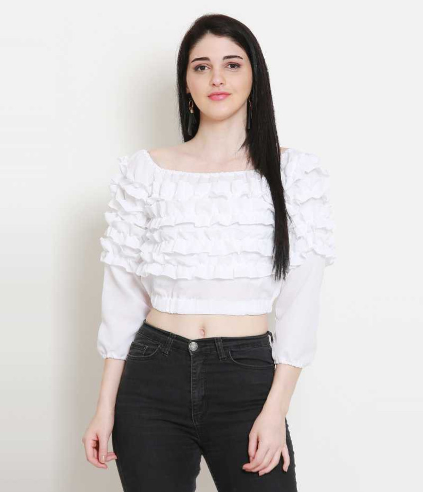 full sleeve crop top flipkart