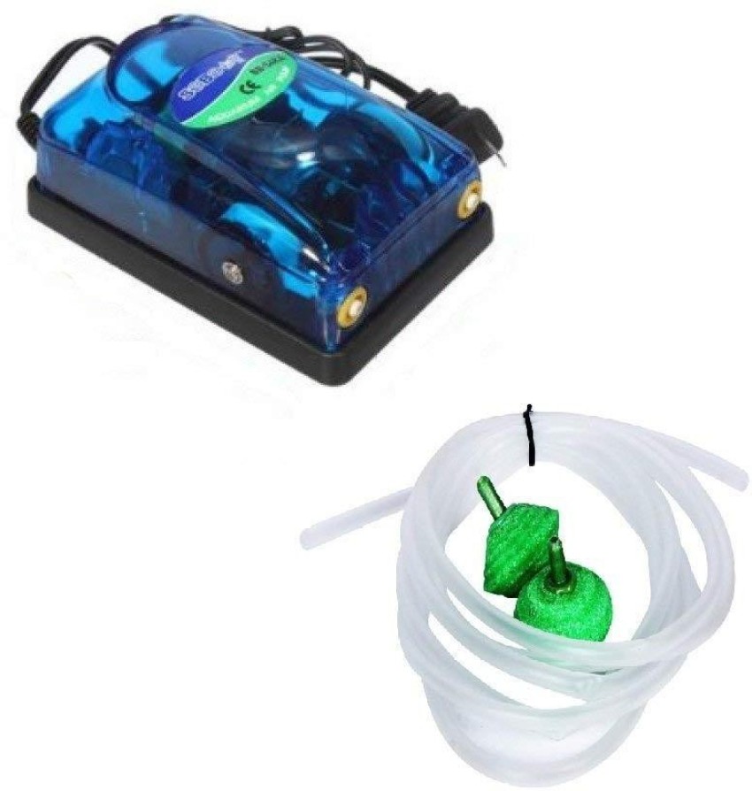 Aquarium Oxygen Pump, Double Hole Air Pump with Complete Air Pump  Accessories, Oxygen Stone, Soft Air Hose for Enough Oxygen : : Pet  Supplies