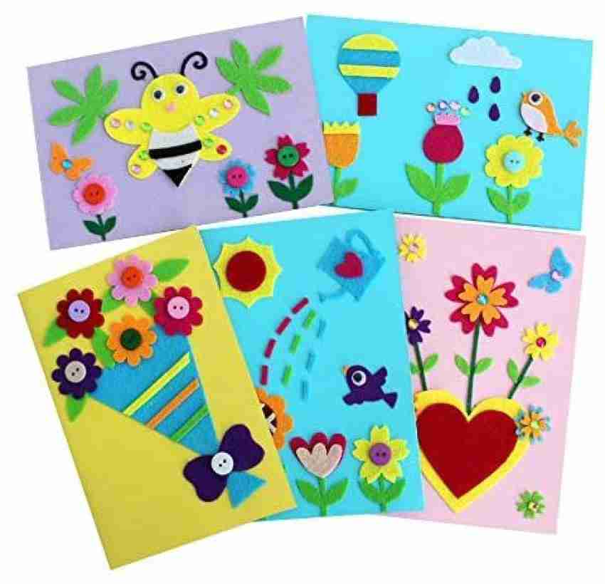 QIAONIUNIU Card Making Kits DIY Handmade Greeting Card Kits for Kids, Christmas Card Folded Cards and Matching Envelopes Thank You Card Art Crafts