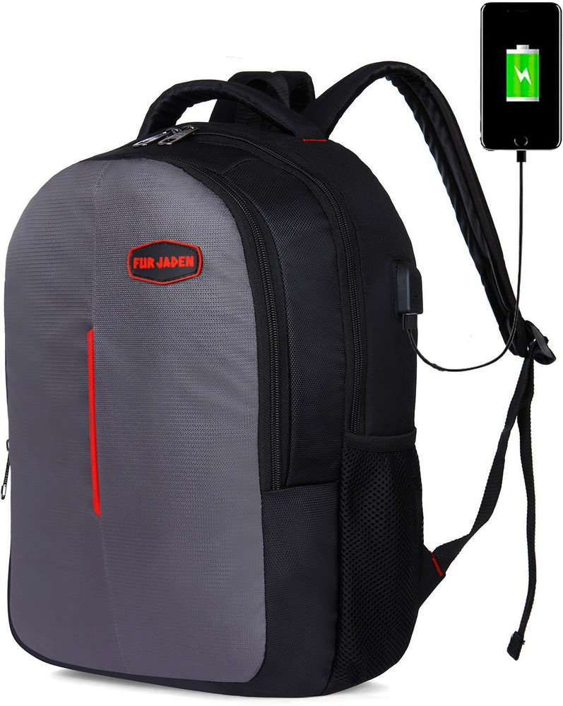 FUR JADEN USB Charging Waterproof Laptop Backpack for Men and