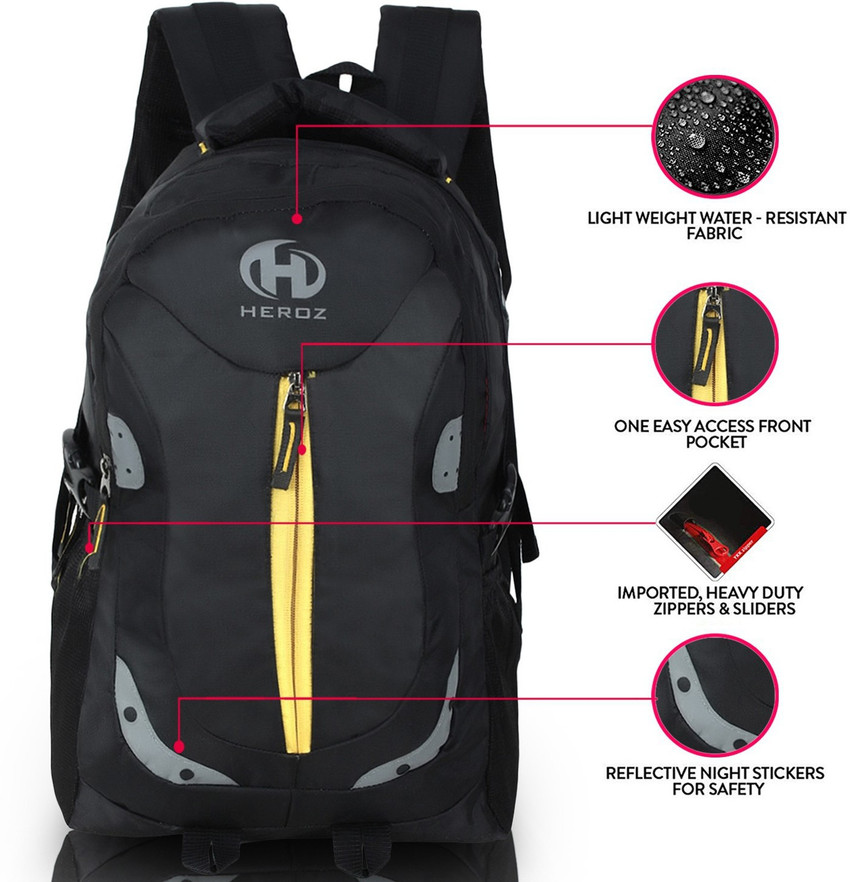 HEROZ Harbor 25 L Laptop Backpack Black Price in India