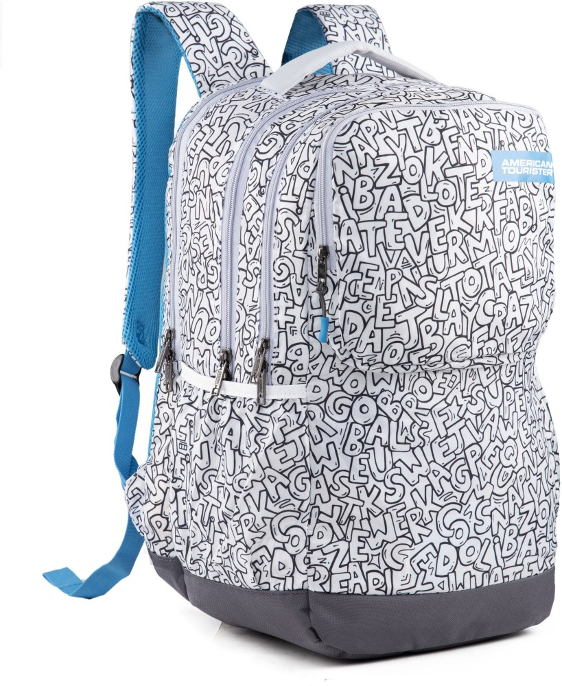 American tourister doodle nxt sales 02 grey graffiti casual backpack