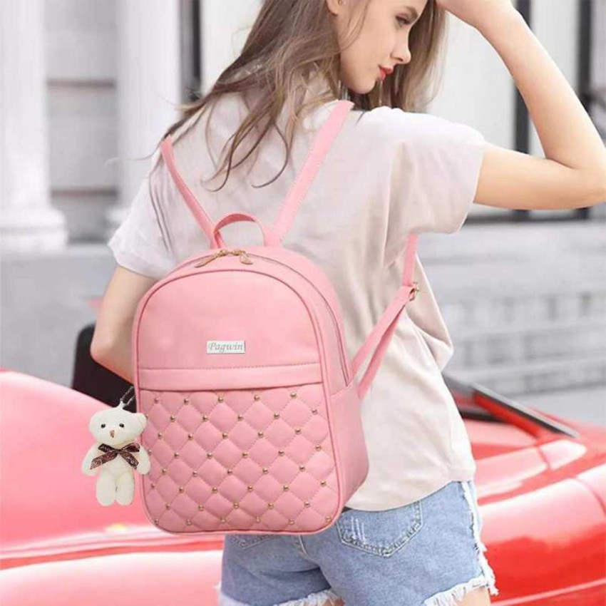 Trived New Design Women Girls stylish Backpack Bag Pink 11 L Backpack Pink Price in India Flipkart