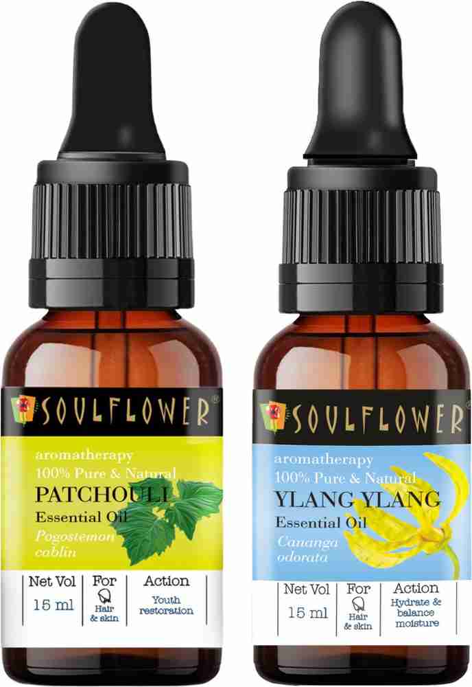 Soulflower Ylang Ylang Essential Oil 15ml Patchouli Essential