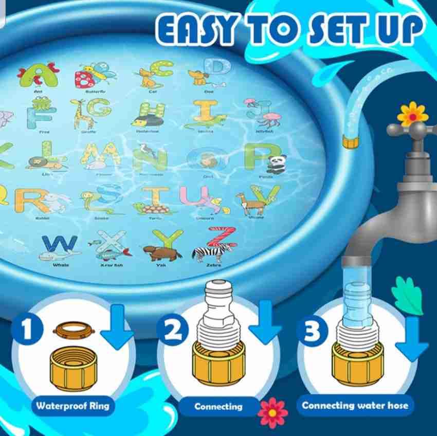 EenyMeenie Splash and Sprinkle Water Play Mat for Kids Bath Toy