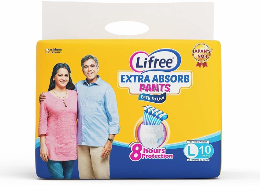 Buy Lifree Extra Absorb Adult Pant (L) 10 count (30 - 39 inch) Online at  Best Prices in India - JioMart.