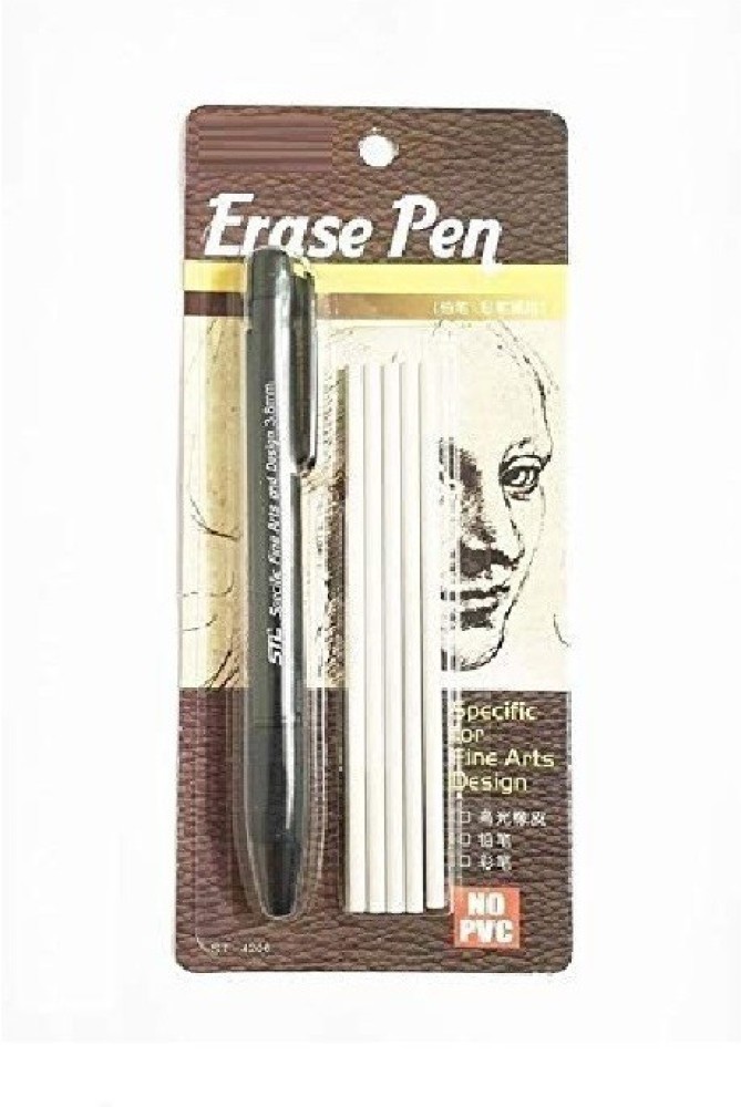 KNAFS Erase Pen+5 Eraser for Artist Drawing