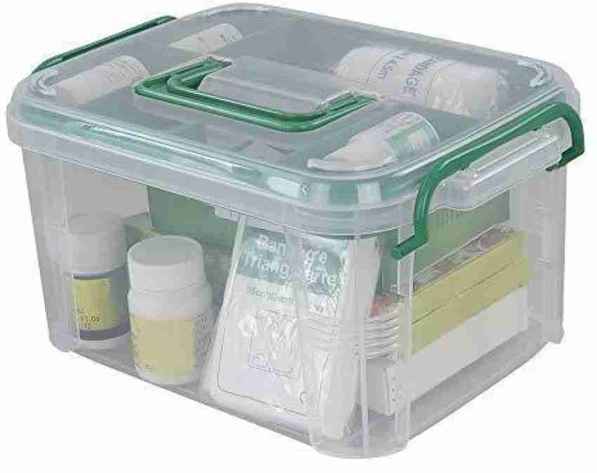 Medicine Cabinet Storage Box Household Medical Aid Kit Transparent