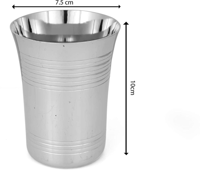 Kitcheniva Stainless Steel Metal Drinking Cup 30ml 12 Pcs Set, 1