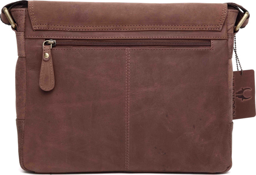 Buy WILDHORN Men Women Brown Messenger Bag Brown Online Best