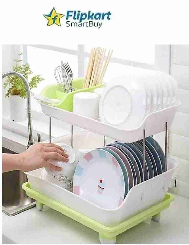 Flipkart SmartBuy Dish Drainer Kitchen Rack Plastic Steel Price