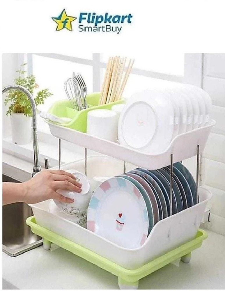 Flipkart SmartBuy Dish Drainer Kitchen Rack Plastic Steel Price in India Buy Flipkart SmartBuy Dish Drainer Kitchen Rack Plastic Steel online at Flipkart