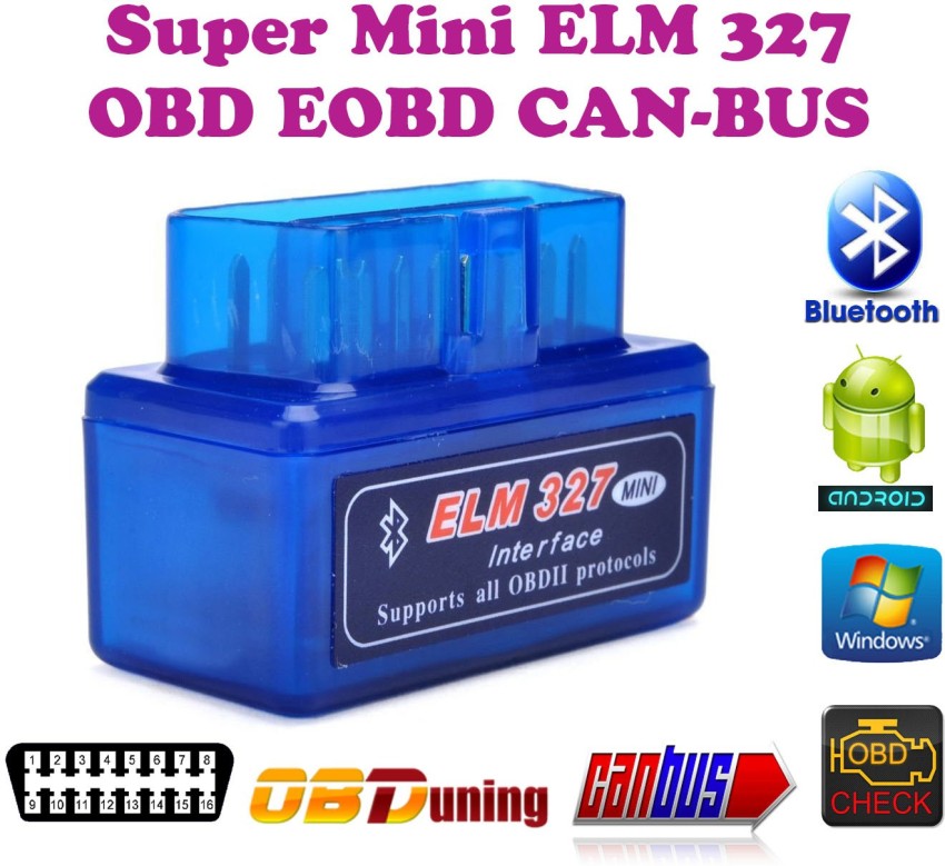 Mini ELM327 OBD2 OBDII V1.5 Bluetooth Diagnostic Interface Scanner Super  Mini ELM327 OBD2 OBD-II Bluetooth CAN-BUS Auto Diagnostic Scan Tool 