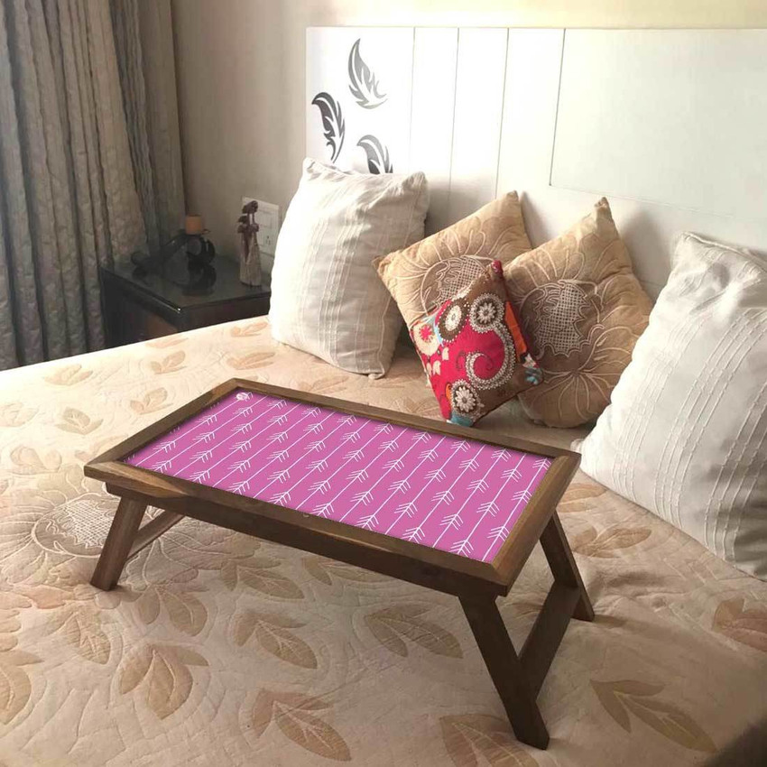 Nutcase Arrow Ends Pink Wood Portable Laptop Table Price in