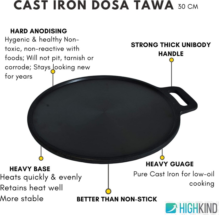  MyNAKSHA cast Iron Dosa Tawa/ Iron Dosa Kallu Cookware