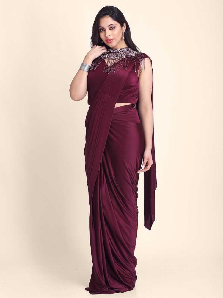 Party wear store sarees online flipkart