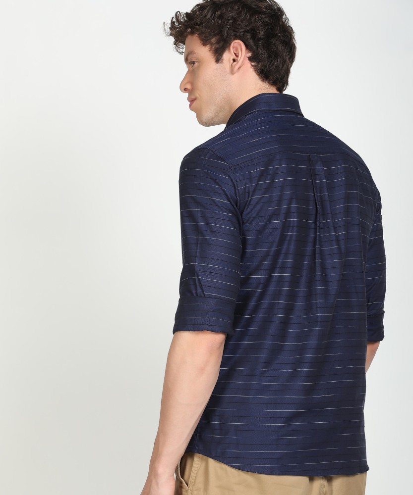 Calvin Klein Jeans Men Striped Formal White, Blue Shirt - Buy Calvin Klein  Jeans Men Striped Formal White, Blue Shirt Online at Best Prices in India