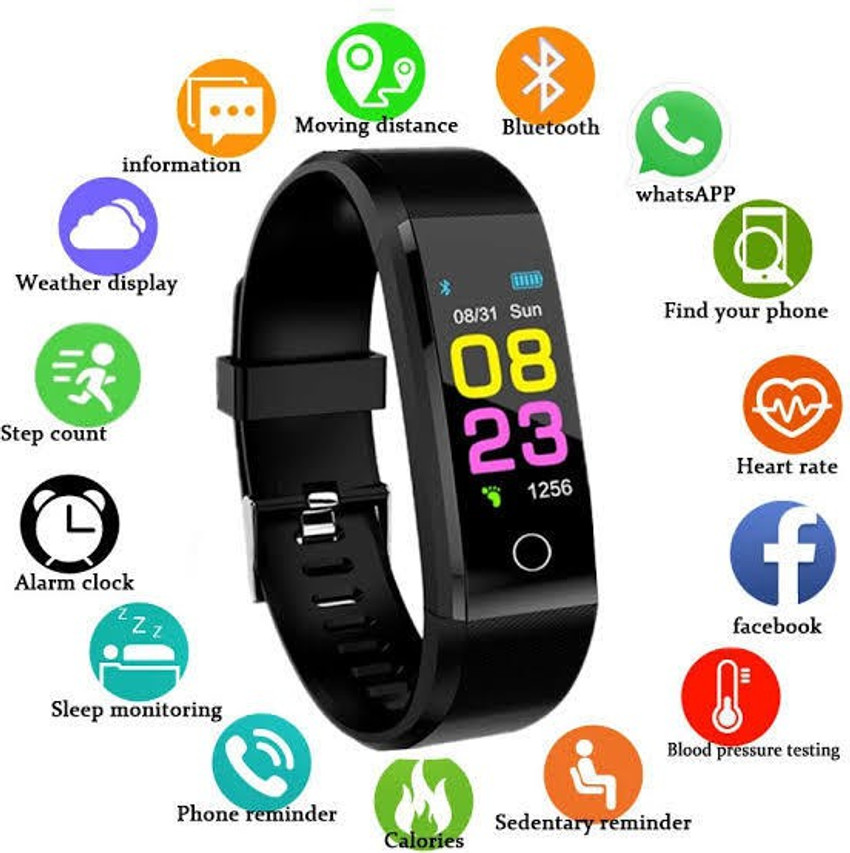 Narayan Enterprisesss Multi functional smart ID115 band black
