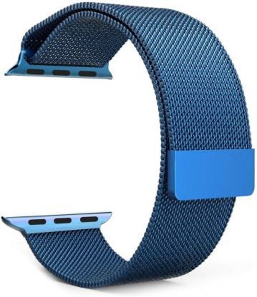 Spinzzy Stainless Strong Magnet Steel Mesh Loop Adjustable Metal Magnetic Strap Compatible with Apple Watch Band 42mm 44mm for Series 6 5 4 3 2 1 SE Watch Not InCluded Smart Watch Strap Price in India...