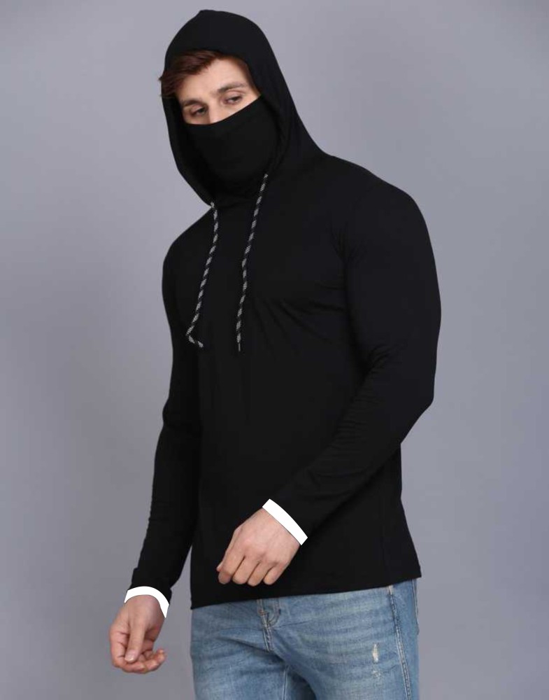 HYDEY Solid Men Hooded Neck Black T Shirt Buy HYDEY Solid Men Hooded Neck Black T Shirt Online at Best Prices in India Flipkart