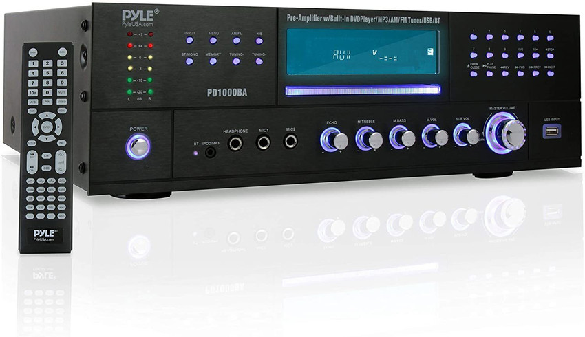 PYLE 4 Channel Wireless Bluetooth Power Amplifier 1000W Stereo