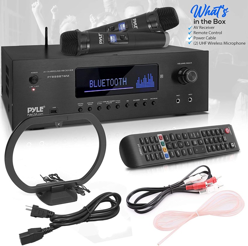 Pyle PT888BTWM 1000W Bluetooth Home shops Theater Karaoke Receiver 5.2-Ch Stereo #141