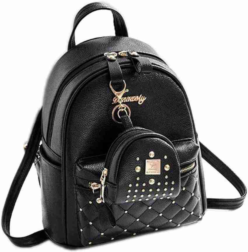 Cute small black backpack hot sale