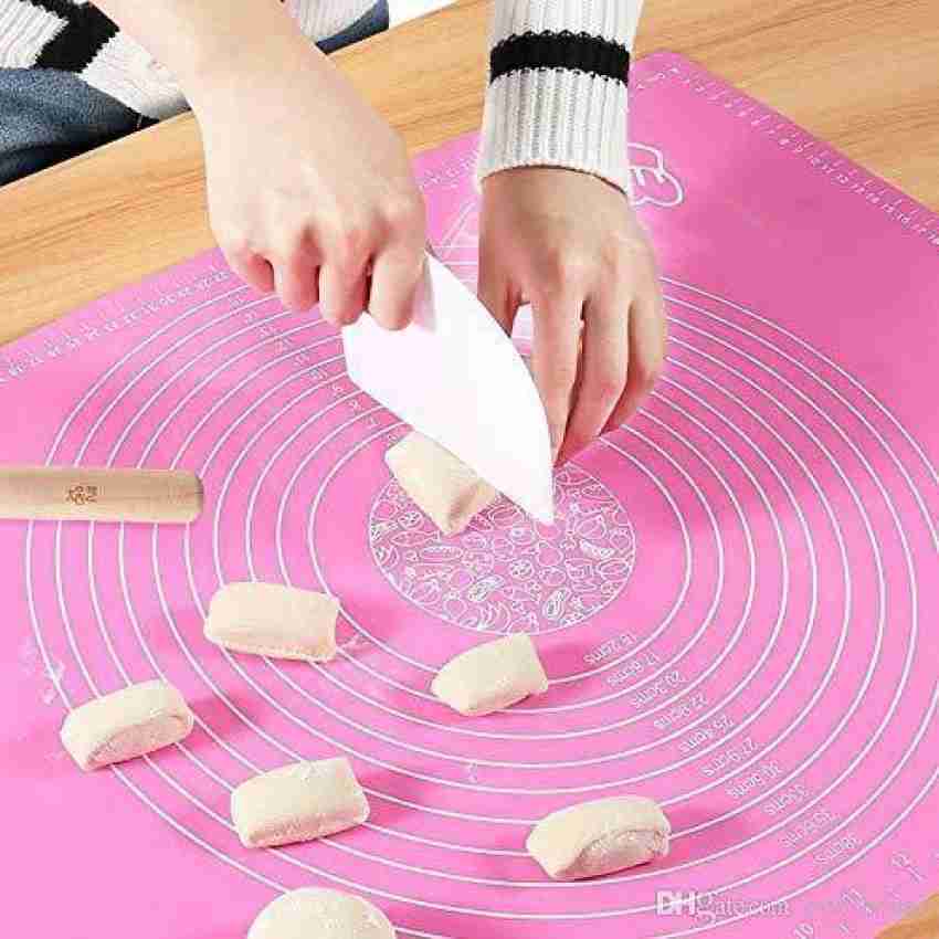 Buy Kitchen Silicone Baking Mat Rolling Stretchable Atta Kneading Chapati  Roti Mat 48x38cm Online