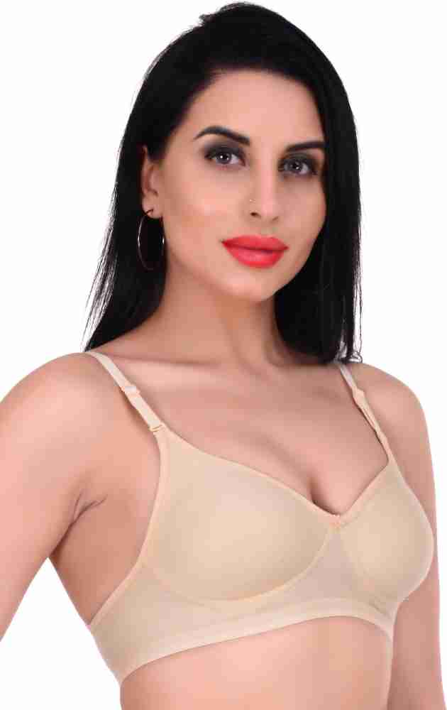 Buy Komli Plus-Size Padded T-Shirt Bra - Beige (42B) Online