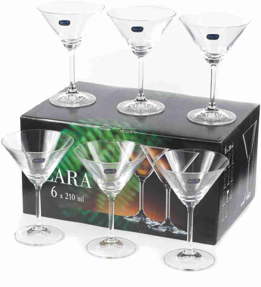 6x 210ml Crystal Champagne Glasses