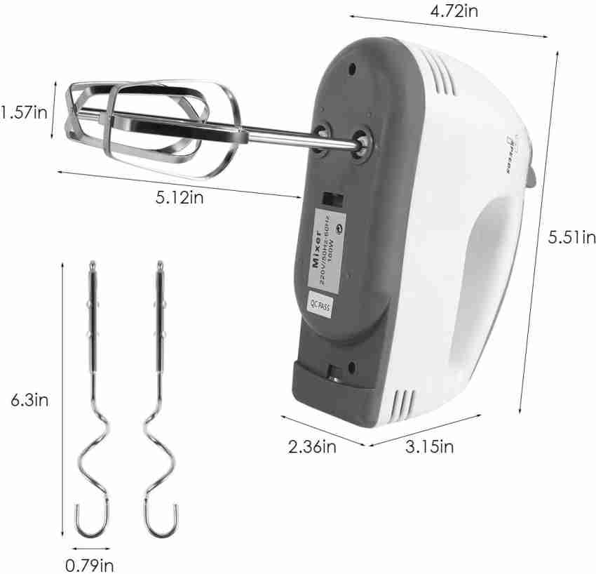 Plastic And Steel White Scarllet Hand Blender Mixer 260W Electric