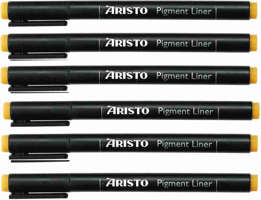 Aristo 0.3mm Pigment Liner, Quick Drying, Light & Water  Resistant Highly Pigmented Black Ink, Pen Ideal for Technical Drawing  Sketching Illustrations Outlines Handwriting - Marker Pens
