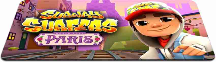 Ryca Subway Surfers Paris Wallpaper 3D Design High Resolution Desk Pad With  Non-Slip Base For Gaming, PC, Laptop