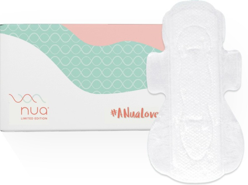 Nua Sanitary Pads For Women | Safe on Skin | Toxic-Free & Rash-Free | 12  Ultra Thin Pads | 3 sizes in 1: Heavy Flow-XL+, Medium-XL & Light-L 